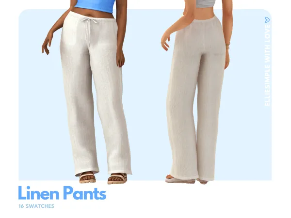 Mix Elliesimple Linen Pants - The Sims 4 Custom Content