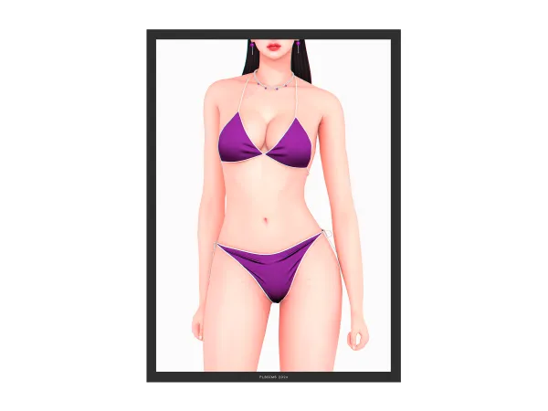 Alpha Sunflower Bikini - The Sims 4 Custom Content