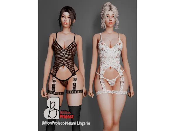 Alpha BiliionProject Melani Lingerie - The Sims 4 Custom Content