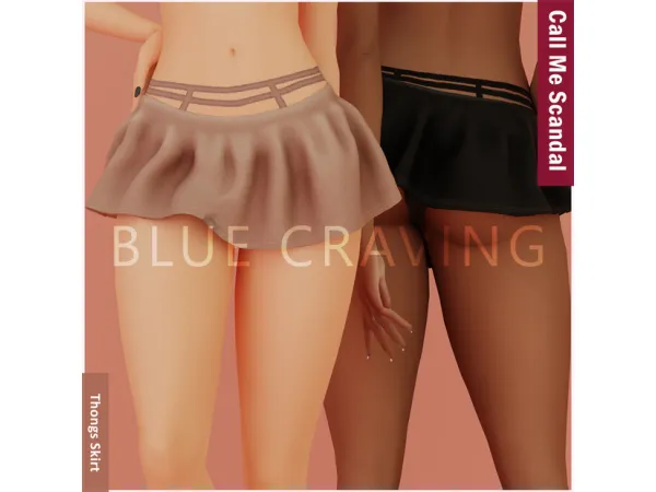 Mix Blue Craving Thongs Top - The Sims 4 Custom Content