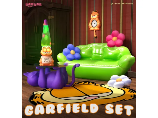 Maxis Match [Garfield Set] interior by CAZHAN - The Sims 4 Custom Content
