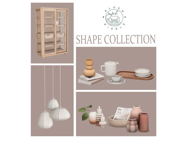 Maxis Match shape collection dining room by Plush pixels - The Sims 4 Custom Content