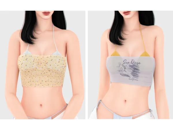 Alpha Tube Top and Bikini - The Sims 4 Custom Content