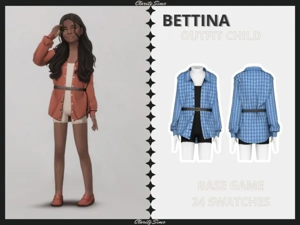 Alpha Bettina Outfit Child - The Sims 4 Custom Content