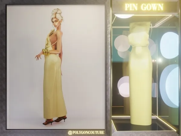 Alpha Pin Gown - The Sims 4 Custom Content