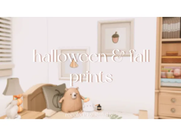 Maxis Match halloween fall prints by simlishy - The Sims 4 Custom Content