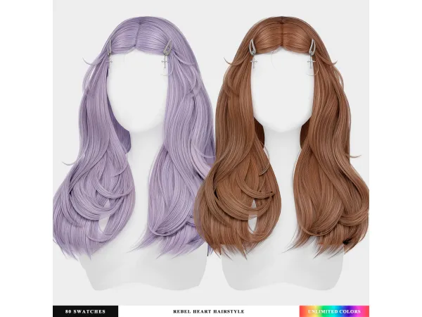 Alpha Rebel Heart Hairstyle by epicsims - The Sims 4 Custom Content