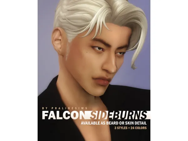 Maxis Match FALCON Sideburns by pralinesims - The Sims 4 Custom Content
