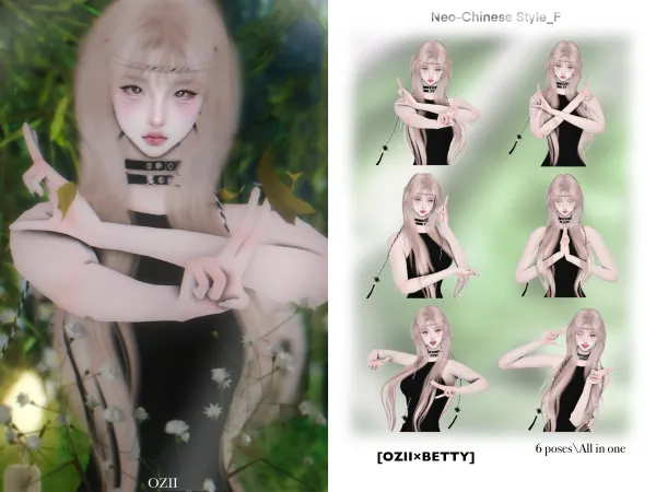 Mix [OziiBetty] Neo Chinese Style F - The Sims 4 Custom Content
