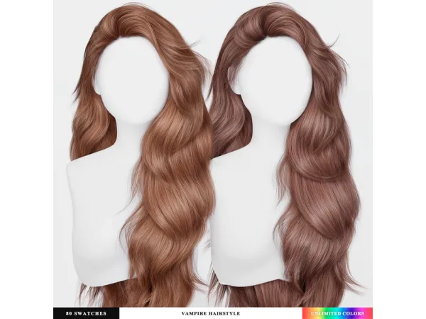 Alpha Vampire Hairstyle by Epicsims - The Sims 4 Custom Content