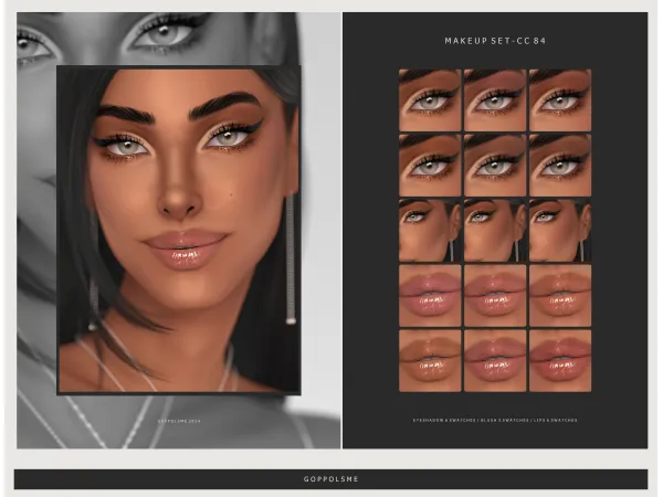 Alpha GPME GOLD MAKEUP SET CC84 - The Sims 4 Custom Content