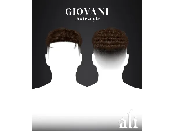 Alpha GIOVANI hairstyle by Ali - The Sims 4 Custom Content
