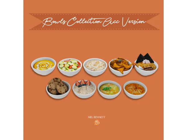 Mix Bowls Collection Acc Version - The Sims 4 Custom Content