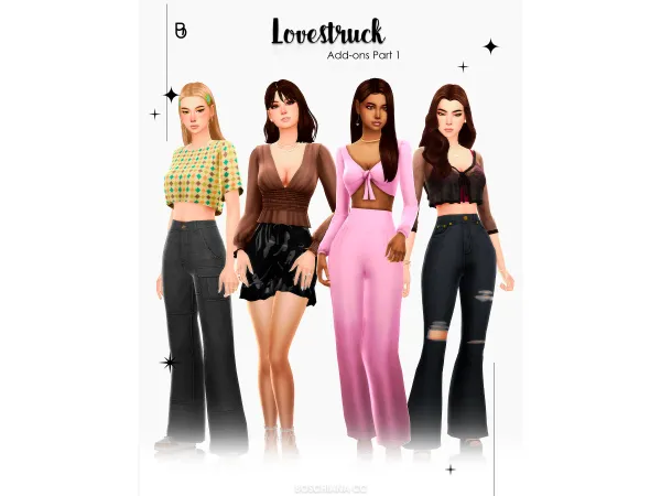 Maxis Match LOVESTRUCK ADD ONS PART 1 by Boschiana cc - The Sims 4 Custom Content