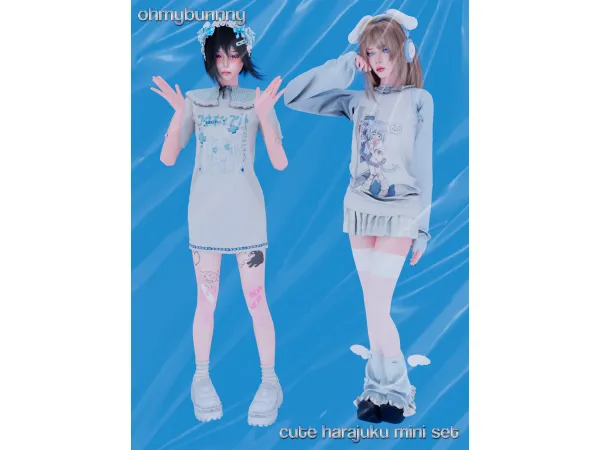 Alpha CUTE HARAJUKU MINI SET - The Sims 4 Custom Content
