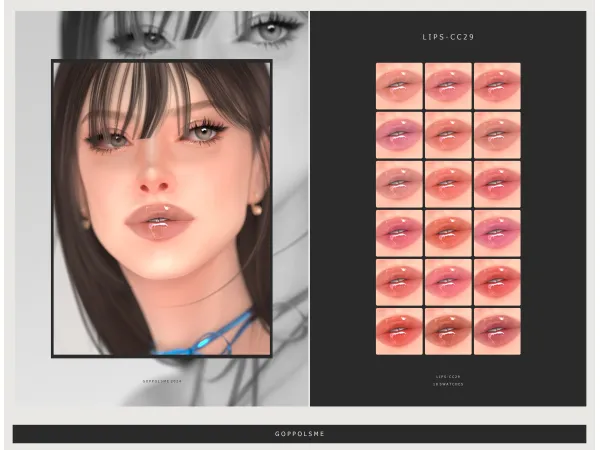 Alpha GPME GOLD Lips CC29 by goppolsme - The Sims 4 Custom Content