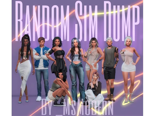 Mix Random Sims Sim Dump by MsModern - The Sims 4 Custom Content