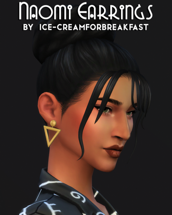 Maxis Match Naomi Earrings creamforbreakfast by simsfinds - The Sims 4 Custom Content