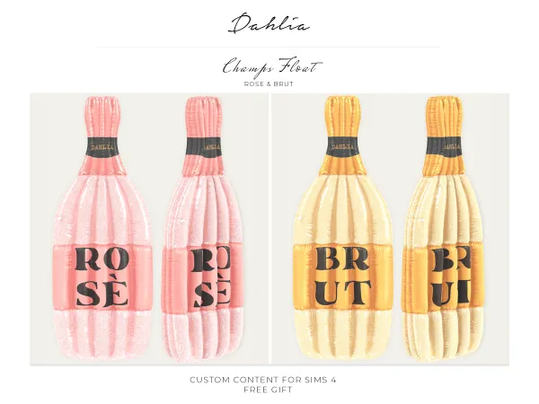 Alpha dahlia champs float rose brut - The Sims 4 Custom Content