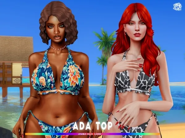 Alpha Ava Swimsuit Top BRsims - The Sims 4 Custom Content