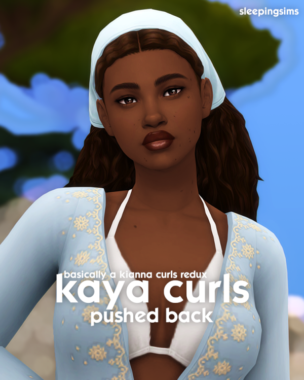 Maxis Match kaya curls by simsfinds - The Sims 4 Custom Content