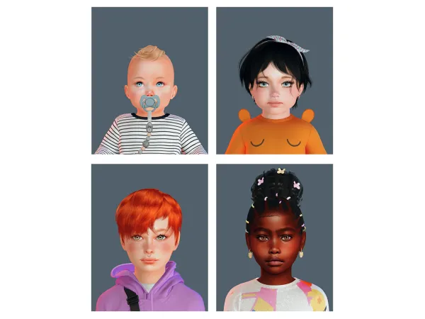 Mix Sim Dump 30 Infant Toddler Children by Depressed Simmer - The Sims 4 Custom Content