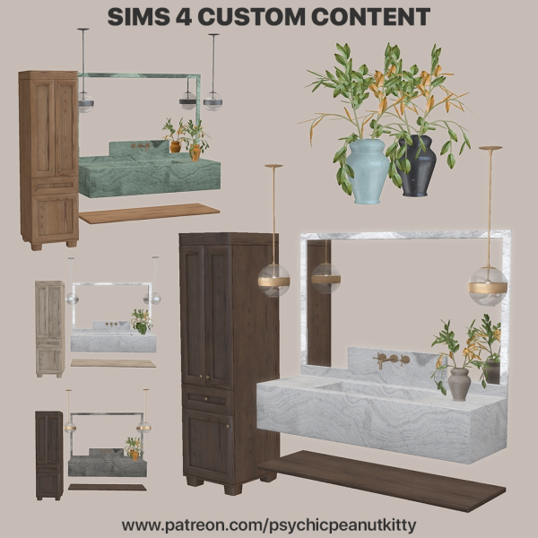 Alpha October Bathroom by psychicpeanutkitty - The Sims 4 Custom Content
