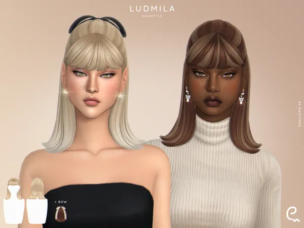 Maxis Match [EnriqueS4] Ludmila Hairstyle - The Sims 4 Custom Content
