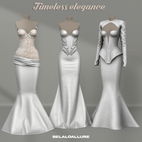 Alpha Timeless elegance wedding dress collection by simsfinds - The Sims 4 Custom Content