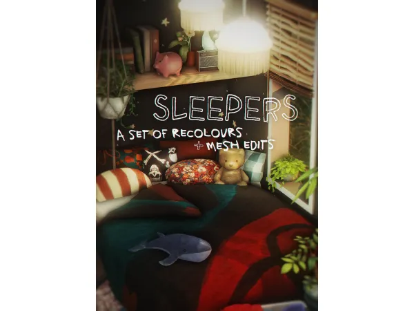 Alpha SLEEPERS a mix and match set - The Sims 4 Custom Content
