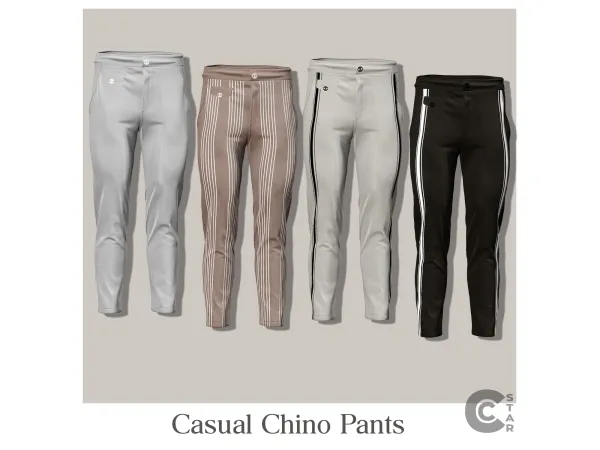 Alpha Casual Chino Pants cool_content_star - The Sims 4 Custom Content