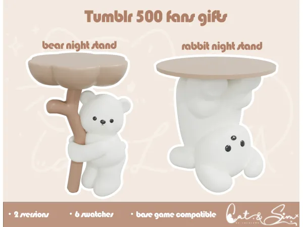 Maxis Match night stands by lalaLANA - The Sims 4 Custom Content