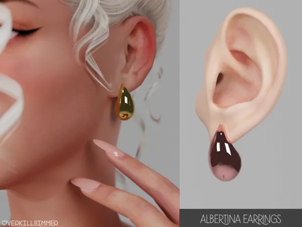 Mix Albertina earrings - The Sims 4 Custom Content