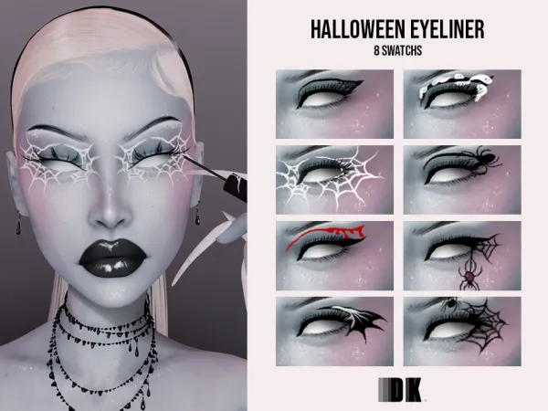 Mix Halloween eyeliner by Dark Pink - The Sims 4 Custom Content