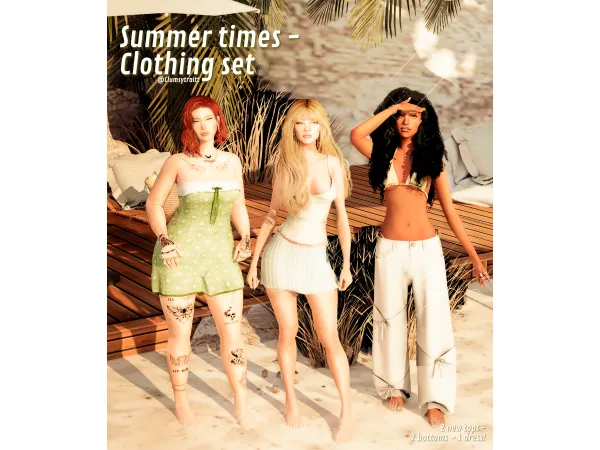 Maxis Match Clumsytraitt Summer times clothing - The Sims 4 Custom Content