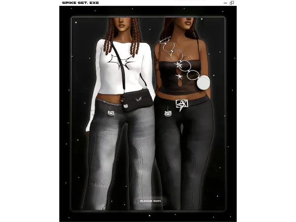 Mix Spike set (8 items) by fukkie mon - The Sims 4 Custom Content