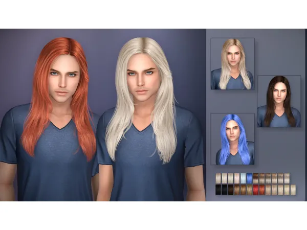 Alpha Nadine Hairstyle Male by Cazy - The Sims 4 Custom Content