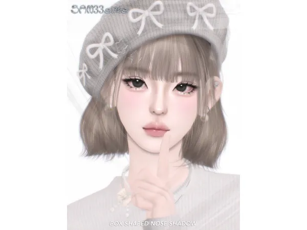 Mix 333Box shaped Nose shadow - The Sims 4 Custom Content
