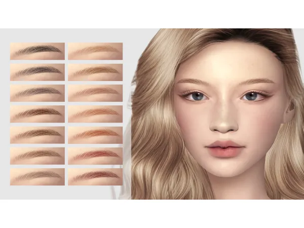 Alpha Angela Eyebrows - The Sims 4 Custom Content