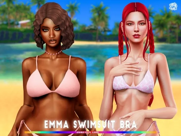 Alpha Emma Swimsuit Bra BRsim - The Sims 4 Custom Content
