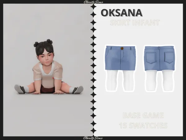 Alpha Oksana Skirt Infant - The Sims 4 Custom Content