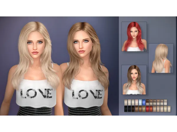 Alpha Nadine Hair by Cazy - The Sims 4 Custom Content