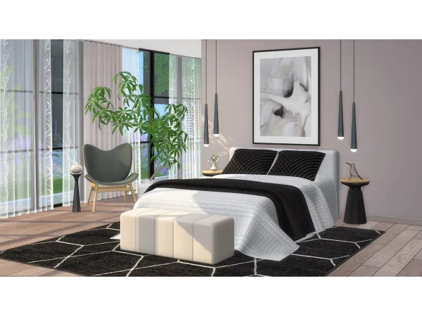 Alpha Dusk Bedroom by Nynaeve Design - The Sims 4 Custom Content