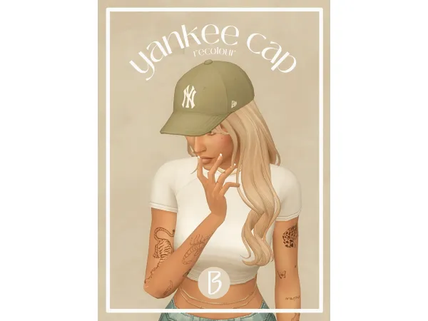 Maxis Match yankee cap recolour by bbygyal123 - The Sims 4 Custom Content