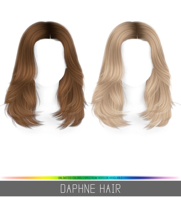 Alpha DAPHNE HAIR by simsfinds - The Sims 4 Custom Content