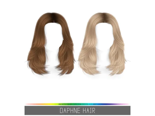Alpha DAPHNE HAIR by SIMPLICIATY - The Sims 4 Custom Content