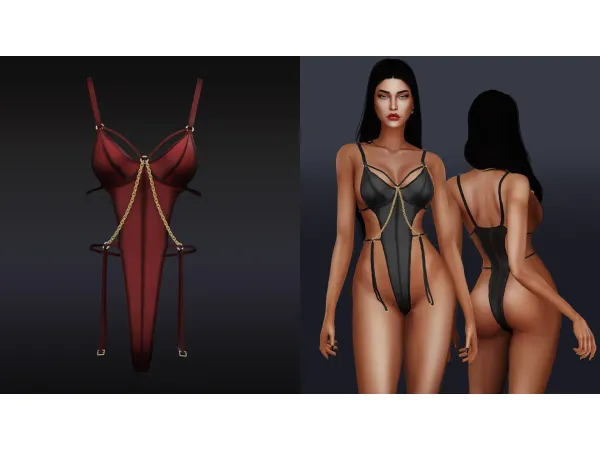 Alpha Brandys (Lingerie) by Beto - The Sims 4 Custom Content