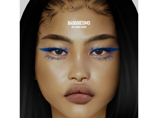 Alpha BADDDIESIMS 3D LASHES PACK5 - The Sims 4 Custom Content
