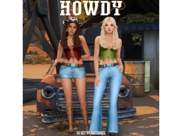 Maxis Match howdy set by arethabee - The Sims 4 Custom Content