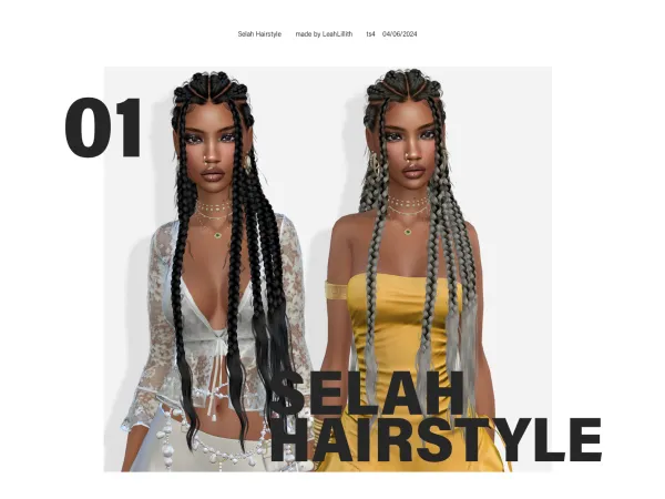 Alpha Selah Hairstyle by LeahLillith - The Sims 4 custom content